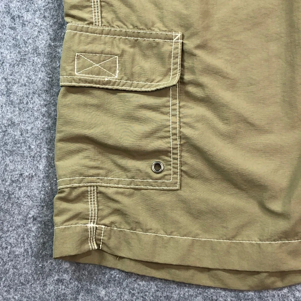 Polo Ralph Lauren Mens Cargo Board Shorts M Olive Green Cargo Drawstring Nylon